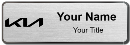 Custom name badges for Kia