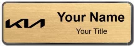 Custom name badges for Kia