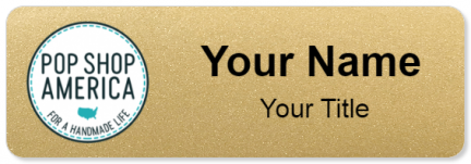 Custom name badges for Pop Shop America