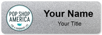Custom name badges for Pop Shop America