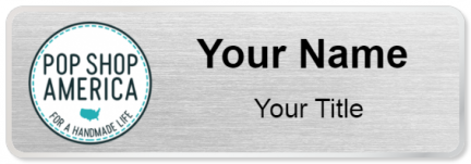 Custom name badges for Pop Shop America