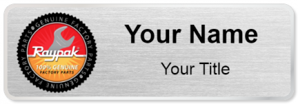 Custom name badges for Raypak Factory Parts