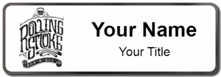 Custom name badges for Rolling Smoke Barbeque