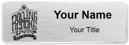 Custom name badges for Rolling Smoke Barbeque