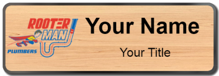 Custom name badges for Rooter Man Plumbers