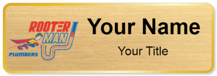 Custom name badges for Rooter Man Plumbers
