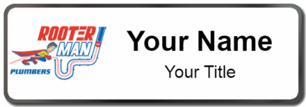 Custom name badges for Rooter Man Plumbers