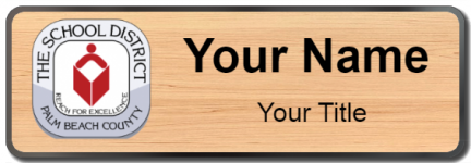 Custom name badges for Palm Beach County School District