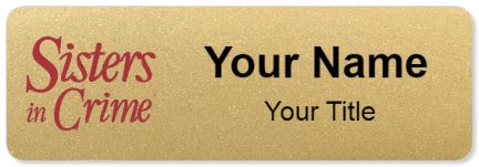 Custom name badges for Sisters in Crime