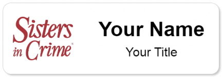 Custom name badges for Sisters in Crime