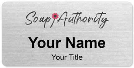 Custom name badges for Soap Authority