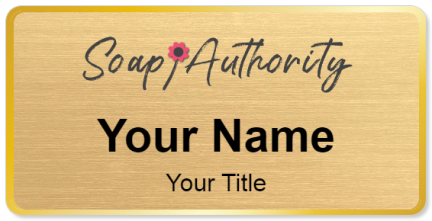 Custom name badges for Soap Authority
