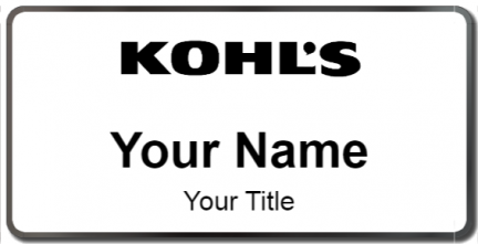 Custom name badges for Kohls