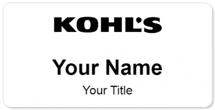 Custom name badges for Kohls