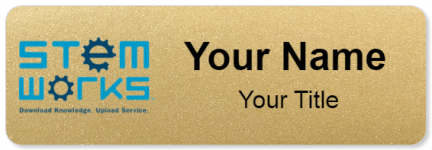 Custom name badges for Stem Works
