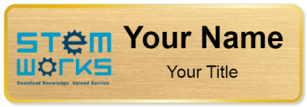 Custom name badges for Stem Works