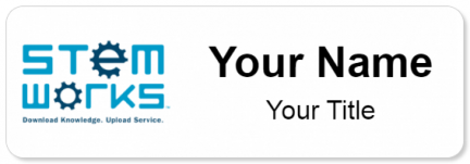 Custom name badges for Stem Works