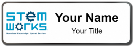 Custom name badges for Stem Works