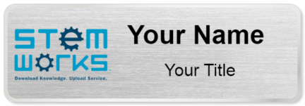 Custom name badges for Stem Works