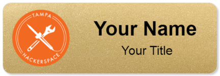 Custom name badges for Tampa Hackerspace