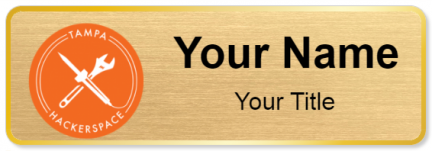 Custom name badges for Tampa Hackerspace
