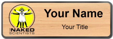 Custom name badges for Naked Scientists
