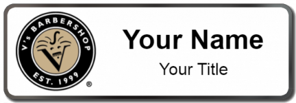 Custom name badges for Vs Barbershop
