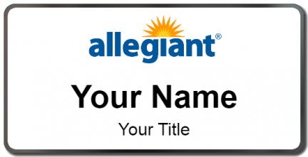 Custom name badges for Allegiant Air