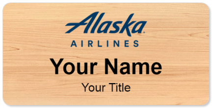 Custom name badges for Alaska Airlines