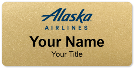 Custom name badges for Alaska Airlines