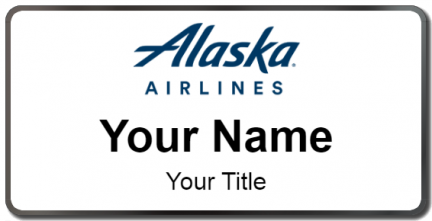 Custom name badges for Alaska Airlines