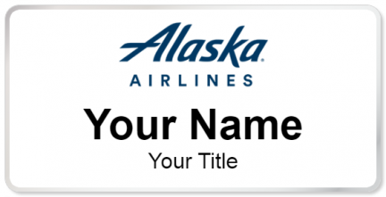 Custom name badges for Alaska Airlines