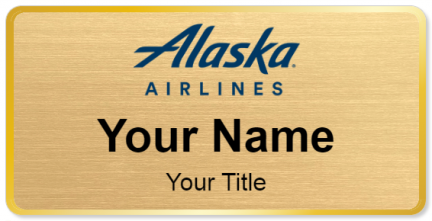 Custom name badges for Alaska Airlines