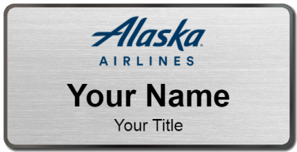 Custom name badges for Alaska Airlines