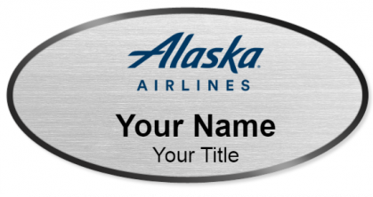 Custom name badges for Alaska Airlines