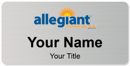 Custom name badges for Allegiant