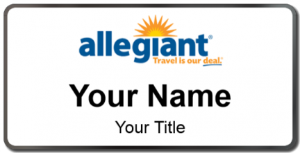 Custom name badges for Allegiant