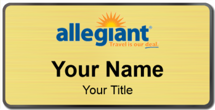 Custom name badges for Allegiant