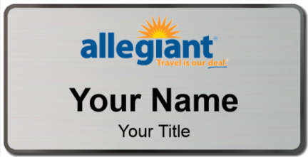 Custom name badges for Allegiant