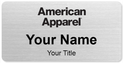 Custom name badges for American Apparel