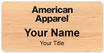 Custom name badges for American Apparel