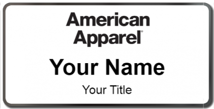 Custom name badges for American Apparel