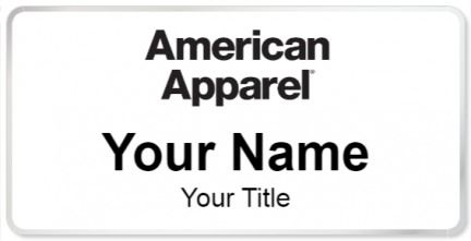 Custom name badges for American Apparel