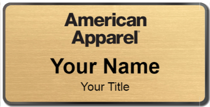 Custom name badges for American Apparel