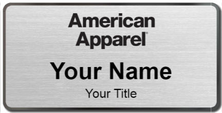 Custom name badges for American Apparel