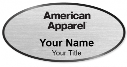 Custom name badges for American Apparel