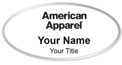 Custom name badges for American Apparel
