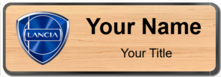 Custom name badges for Lancia
