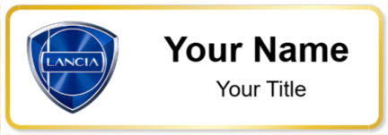 Custom name badges for Lancia