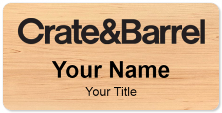 Custom name badges for Crate and Barrel